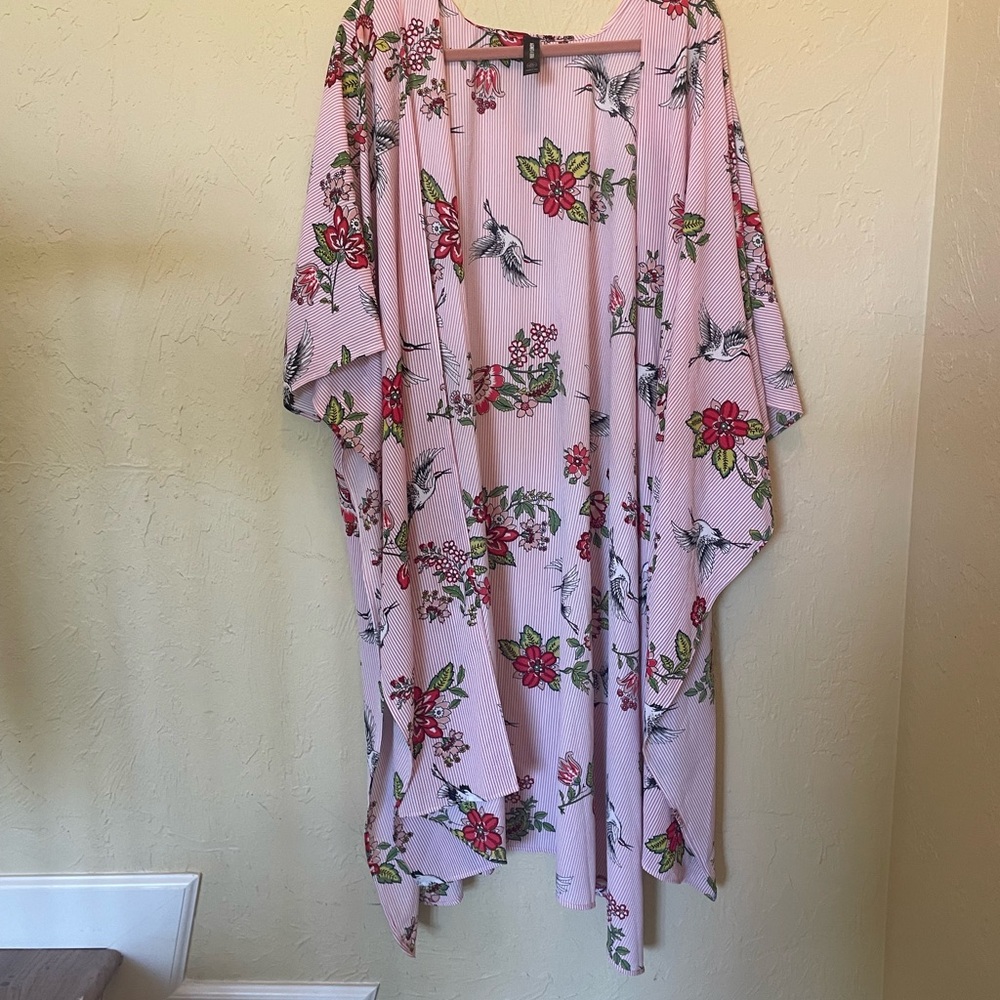 Agnes & Dora Pink Striped Floral Top
